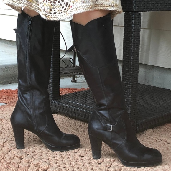 Arnold Churgin Black leather boot - Picture 1 of 5